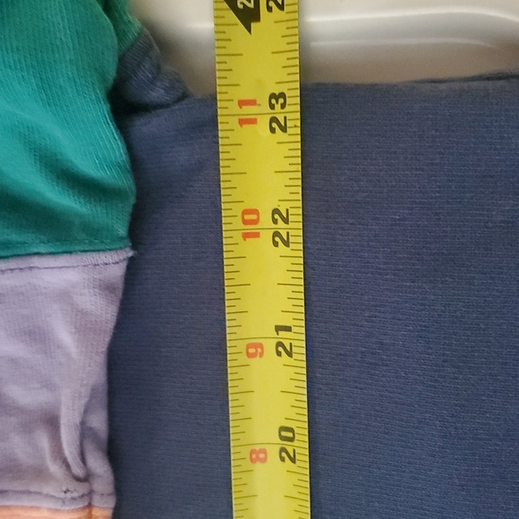 Vintage Lands End Mens Longsleeve Polo Size Medium Cotton Rugby Style Navy - Picture 10 of 11